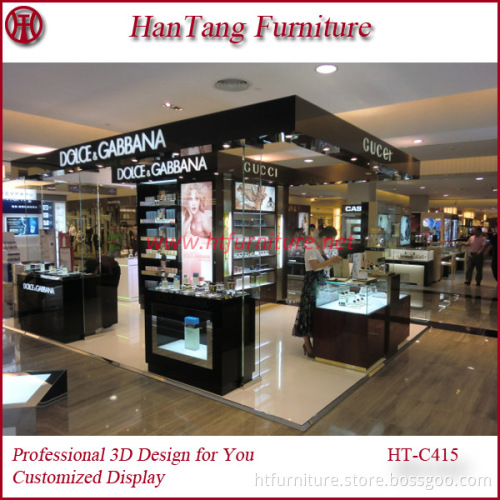 Mall cosmetic /makeup /perfume kiosk with led lights